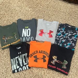 7 Under Armour boys shirts